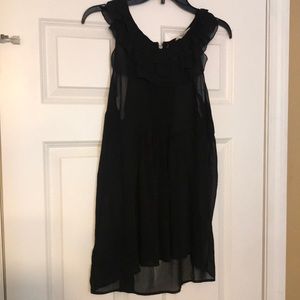 Flowy black sheer transparent tank